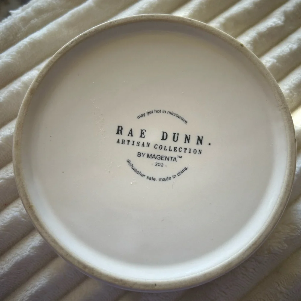 Rae Dunn White Ceramic Pet 'DINE' Bowl